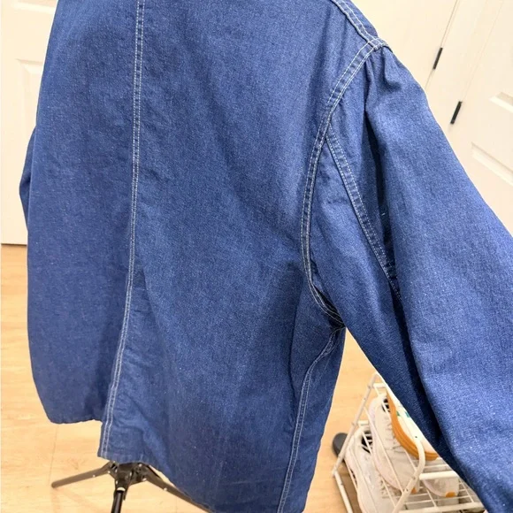 Vintage Big Smith Denim Chore Jacket Quilted Lined Made in USA Mens 50 XL - Picture 13 of 14